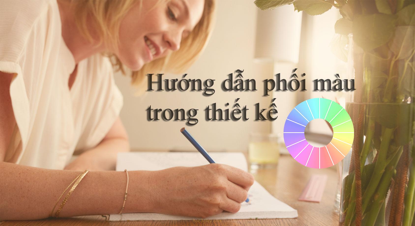 Phối màu sắc đơn giản trong thiết kế