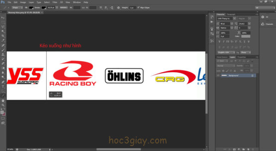 Hướng dẫn tạo đường thẳng trong photoshop