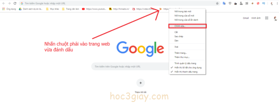 Hướng dẫn đánh dấu một trang web