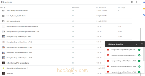 Hướng dẫn đưa tập tin từ máy tính lên Drive