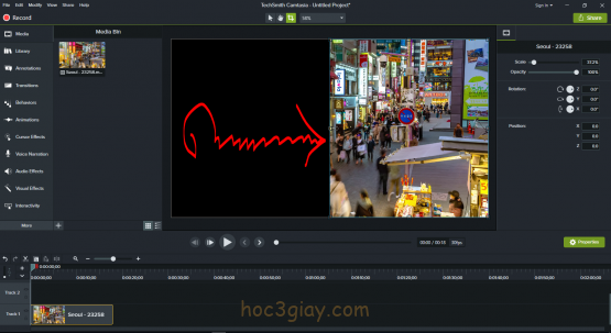 Hướng dẫn Crop video trong camtasia