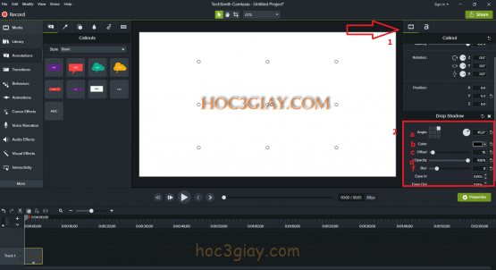 Hướng dẫn tạo hiệu ứng đèn nháy cho chữ trên camtasia