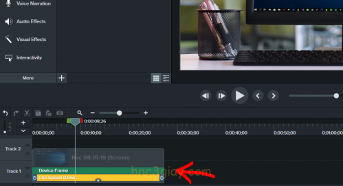 Hướng dẫn tăng giảm tốc độ video trong camtasia