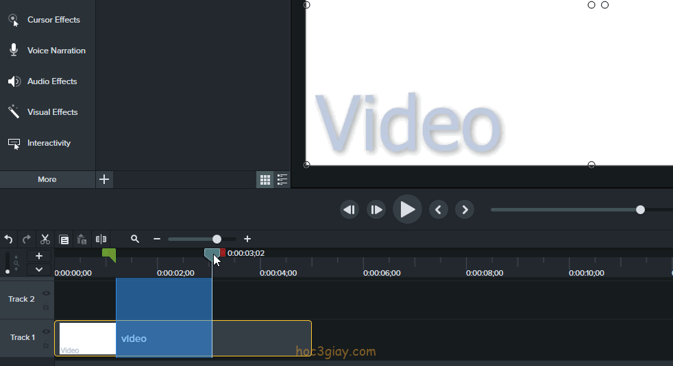 Hướng dẫn xóa phần thừa trên video nhanh trong camtasia