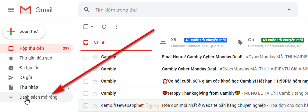 Thư mục Spam nằm ở đâu trên Gmail – Học 3 giây