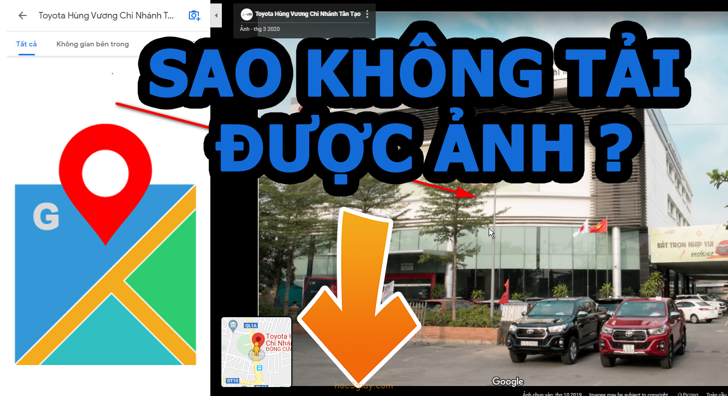 Làm thế nào để tải một bức ảnh trên google map xuống?