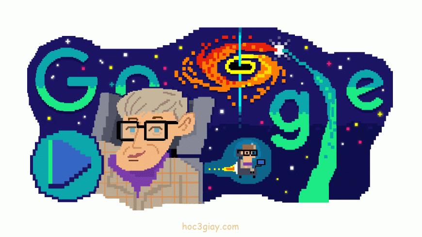 Google doodle hôm nay kỷ niệm 80 năm ngày sinh của Stephen Hawking