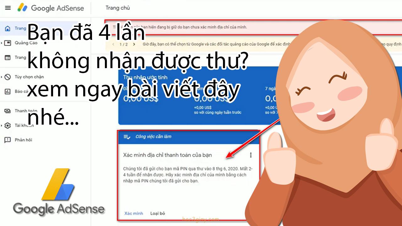 Cách xác minh google adsense không cần thư