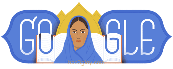 Google doodle hôm nay kỷ niệm 191 năm ngày sinh của Fatima Sheikh
