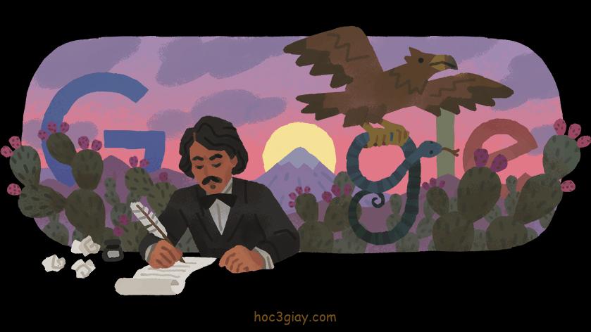 Google doodle hôm nay kỷ niệm 198 năm ngày sinh của Francisco González Bocanegra