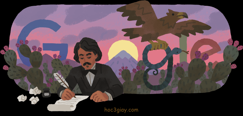 Google doodle hôm nay kỷ niệm 198 năm ngày sinh của Francisco González Bocanegra