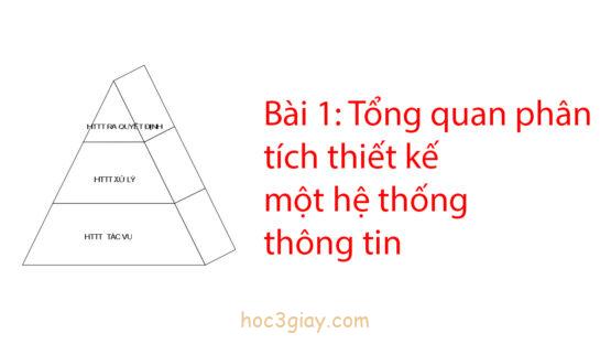 Bài 1: Tổng quan phân tích thiết kế một hệ thống thông tin