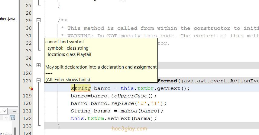 Cách khắc phục lỗi cannot find symbol khi viết code