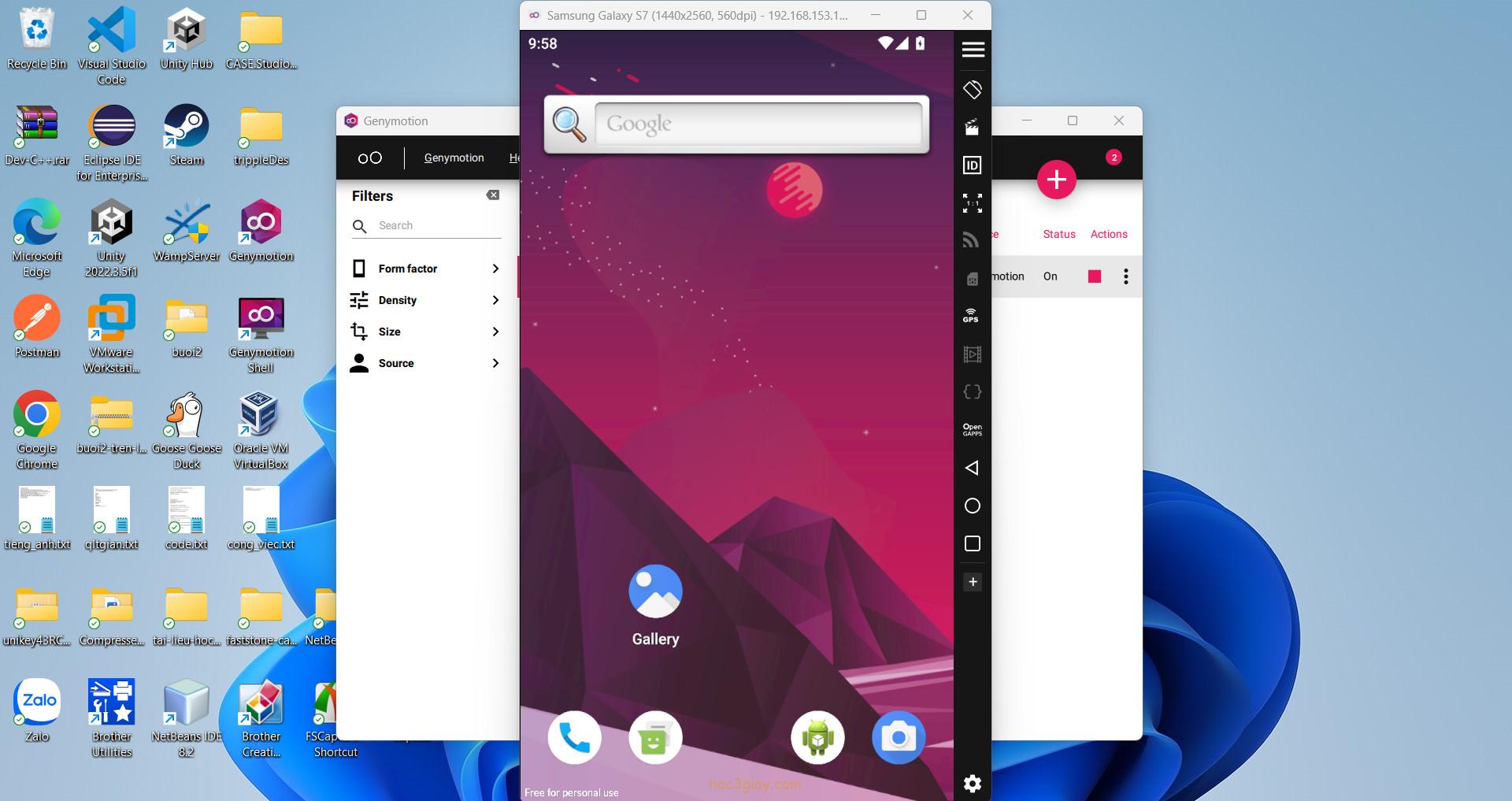 Cách chạy ứng dụng trên Android Studio qua bên Genymotion
