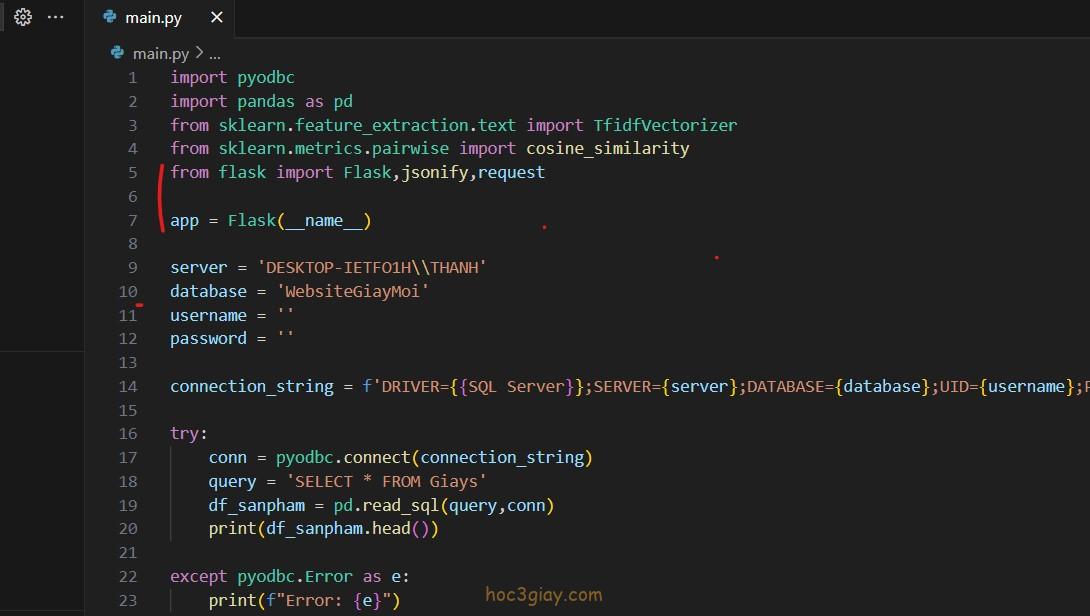 Cách tạo API bằng python trên visual code